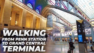 Walking NYC  Penn Station to Times Square amp Grand Central Terminal July 2021 [upl. by Eckblad]