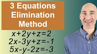 Solving Systems of 3 Equations Elimination [upl. by Tatiana]