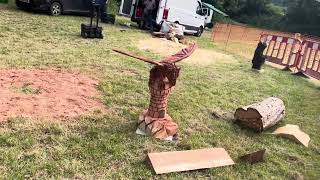 A fabulous range of wooden sculpture at Caerleon festival 2024 [upl. by Annahsed]