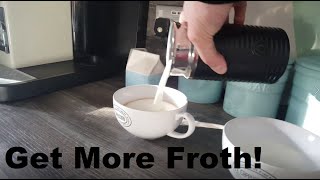 How to Get More Froth from Your Nespresso Coffee Aeroccino  Nespresso tips and help [upl. by Lokcin]