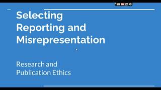 Selective Reporting and Misrepresentation of data Research and Publication ethics Phd coursework [upl. by Nnyled]