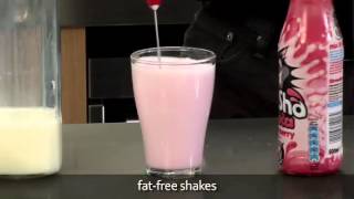 How to make a fat free milkshake using an aerolatte milk frother [upl. by Oloapnaig]