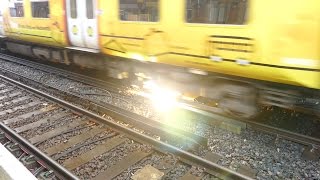 Merseyrail 507 009 making arcs at Birkdale station [upl. by Edrick]